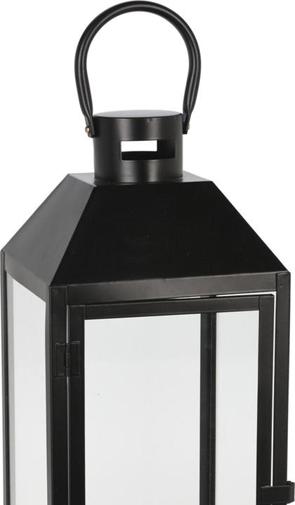 Produktbild Mojawo 3er Gartenlaternen Laternen Metall Windlicht Schwarz H23/39/49cm (3 x)