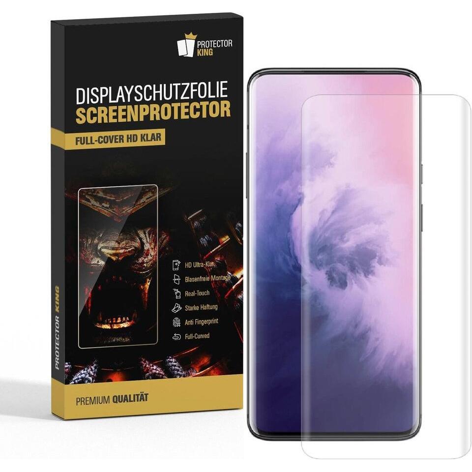 Protectorking 2x Premium Displayschutzfolie 3D KLAR (2 Stück, OnePlus 7T Pro), Smartphone Schutzfolie