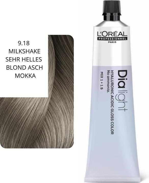 Actual product image L'Oréal Professionnel L'Oral Professionnel Dialight 918 Milkshake Very Light Ash Mocha 60ml (9.18 Milkshake Very Light Ash Mocha)