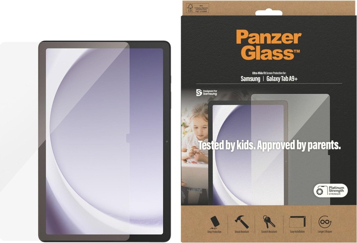 Productafbeelding PanzerGlass Ultrabrede pasvorm (1 Stuk, Galaxy Tab A9+)