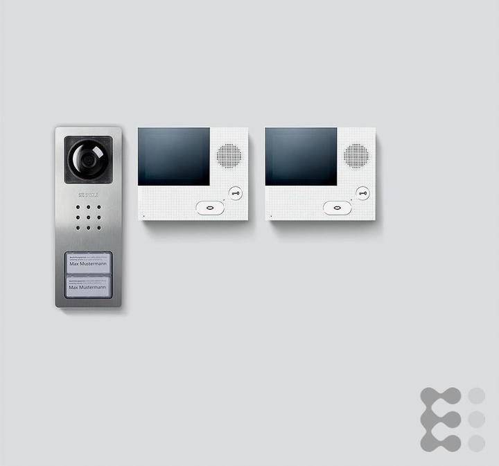 Productafbeelding Siedle SET CVB 850-2 E/W Videoset Basis geborsteld roestvrij staal (Bedraad)