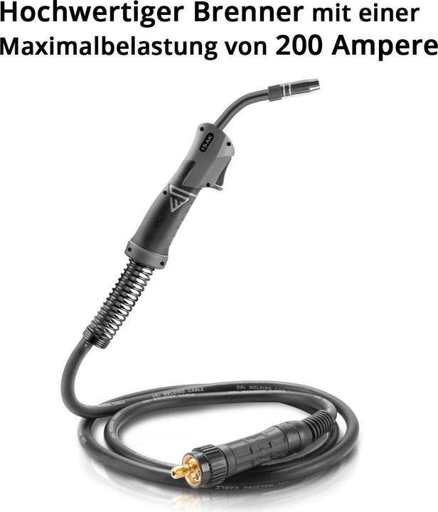Actual product image Stahlwerk Welding torch MIG MAG AK15/MB15 5m hose package Euro central connection