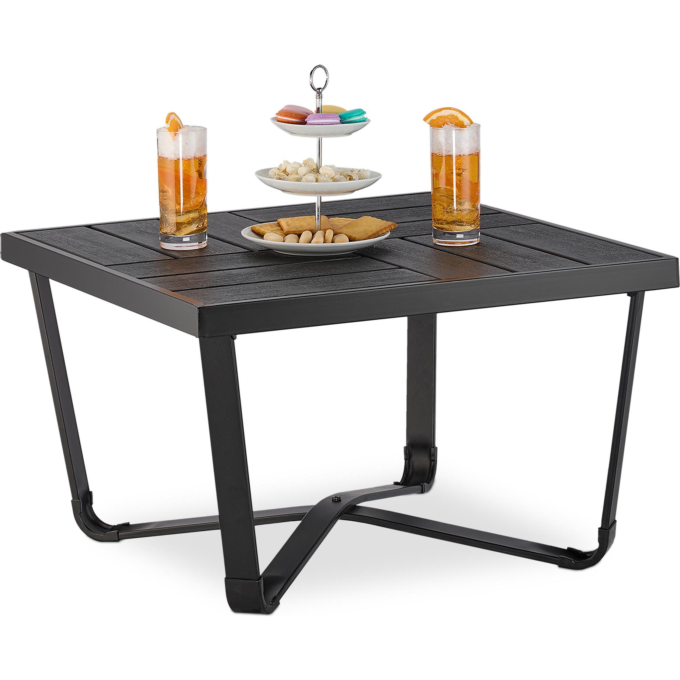 Relaxdays, Gartentisch + Balkontisch, Balkontisch (62 cm)