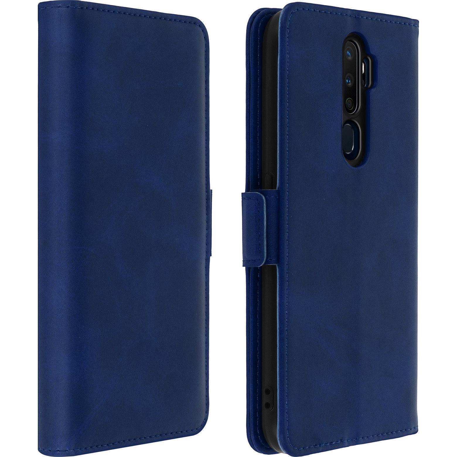 Avizar Book Series (Oppo A5 (2020)), Smartphone Hülle, Blau