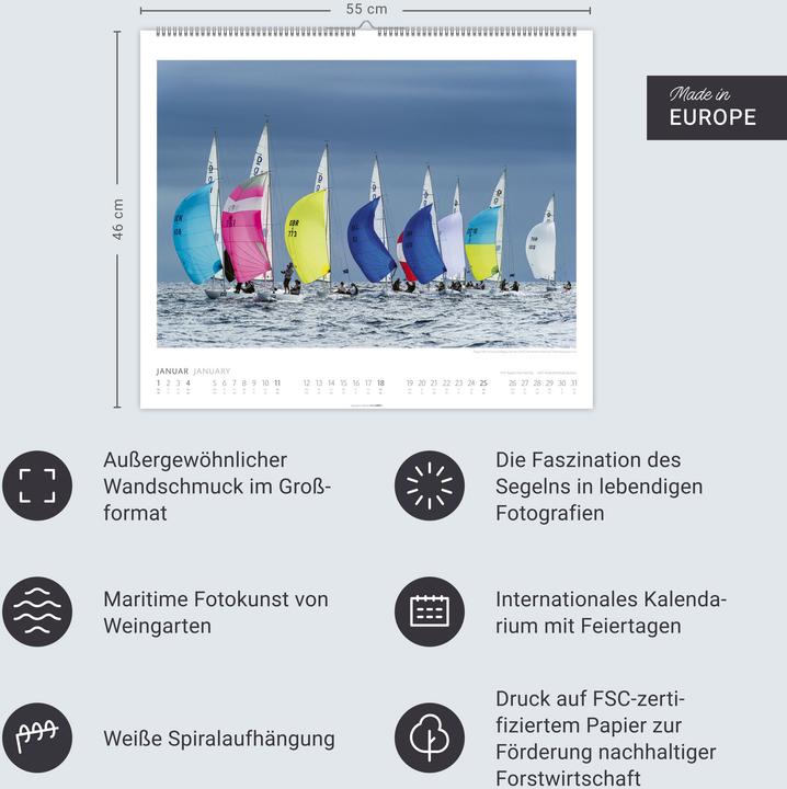 Produktbild Sailing Kalender 2026 (55 x 46 cm)