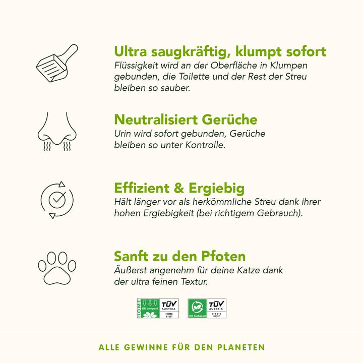Nährwerte und Zutaten Almo Nature Katzenstreu (Klumpend, 4.54 kg)
