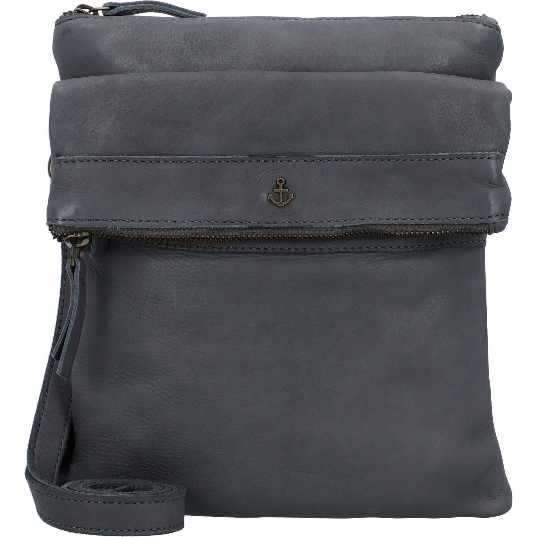 Harbour 2nd, Handtasche, Anchor Love Umhängetasche Leder 22 cm, Grau