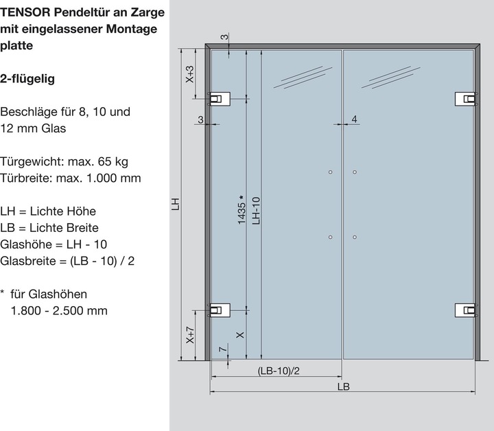 Produktbild Dormakaba Pendeltürbänder TENSOR