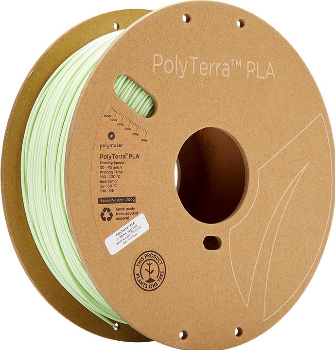 Produktbild Polymaker PolyTerra PLA Teal 1.75 1.000 g (PLA, 1.75 mm, 1000 g, Grün)