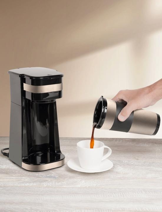 Produktbild Bestron Singgle-Tasse Filterkaffemaschine, Satin