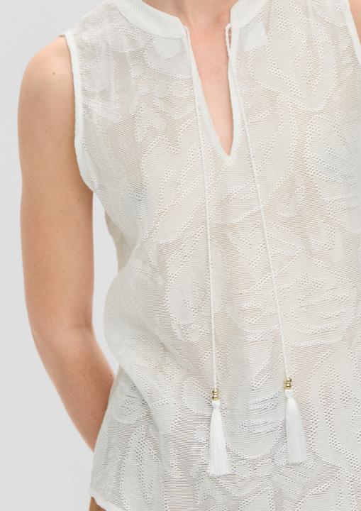 Actual product image S.Oliver Bluse Blusenshirt im Leaf-Design mit Tunika-Ausschnitt (46)