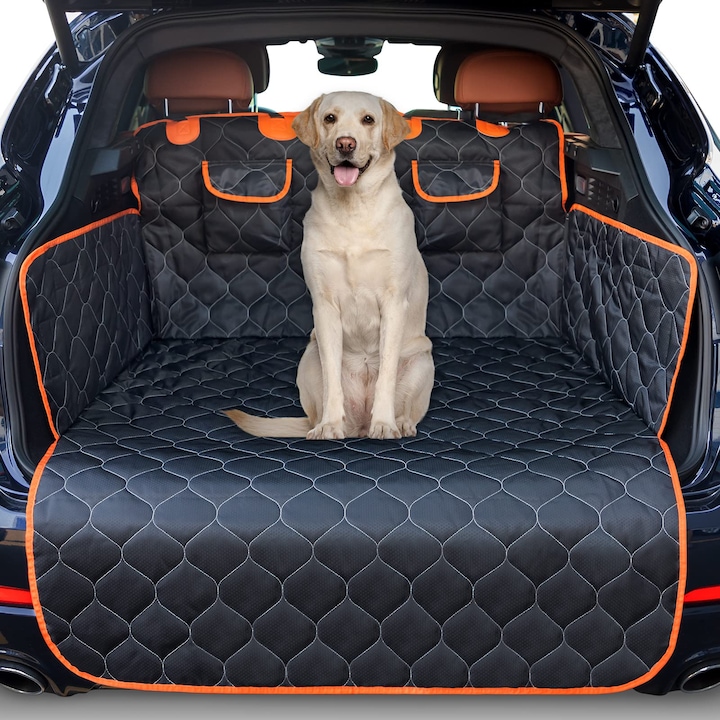 Joejoy Couverture de coffre avec protection latérale (Chien, Lavable en machine)