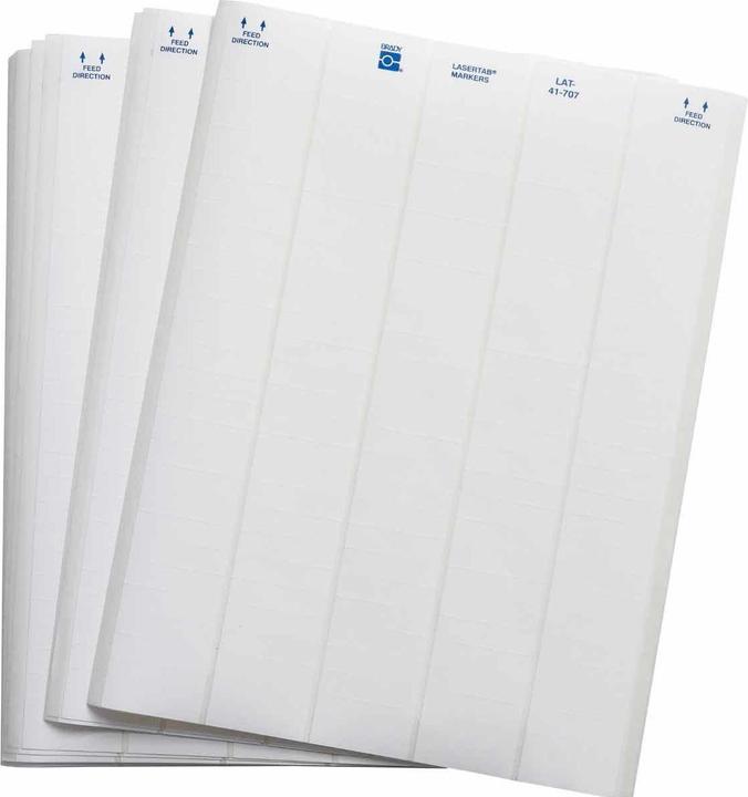 Immagine prodotto Brady LAT-41-707-10, poliestere, opaco, bianco, 38,1 x 9,53 mm, adesivo permanente, lettera USA, 5