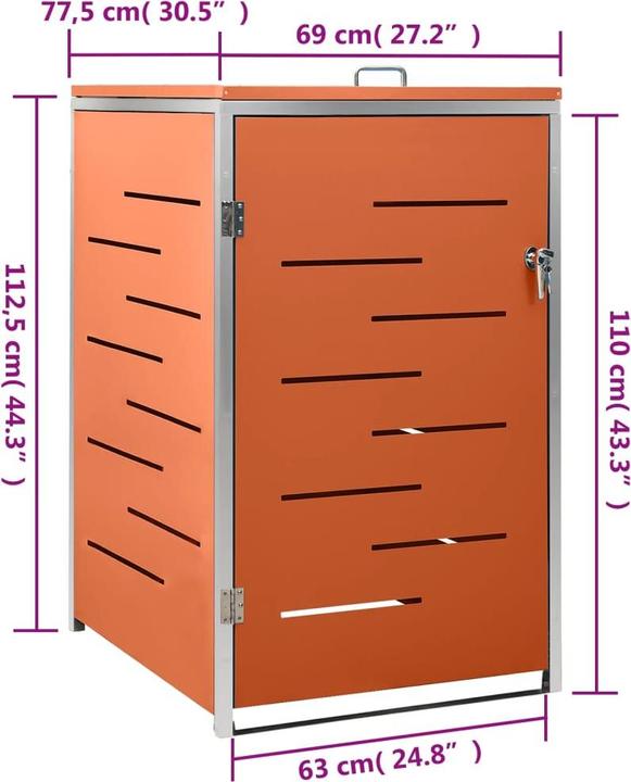 Actual product image vidaXL Mülltonnenbox