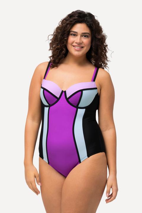 Immagine prodotto Ulla Popken Costume da bagno con coppe morbide, ferretto, spalline regolabili e materiale riciclato (52)