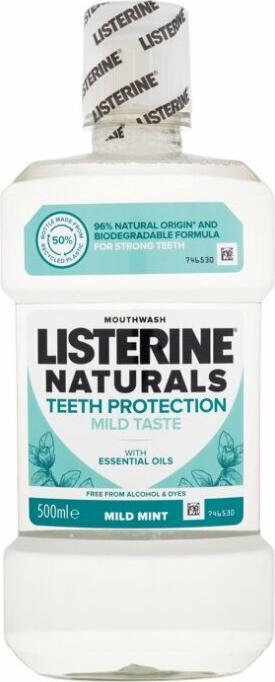 Actual product image Listerine Naturals Teeth Protection Mild Taste Mouthwash (500 ml, Mouthwash)