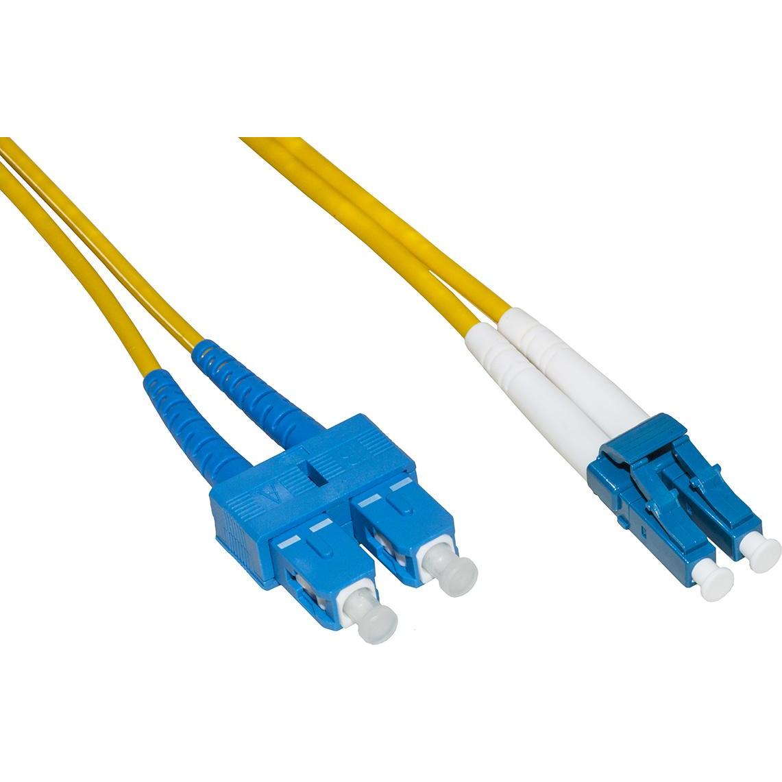 Link Zubehör LKLCSC905 Lichtwellenleiterkabel 5 m 2x LC 2x SC OS2 Gelb (5 m), Netzwerkkabel