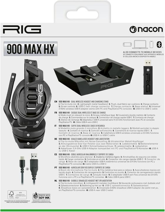 Actual product image Nacon Gaming RIG900MAXHX Gaming Headset (Wireless)