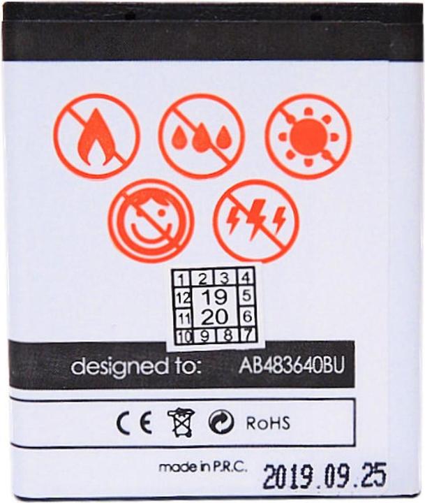 Actual product image Maxximus Samsung J600 battery 1000 mAh Li-Ion AB483640BU