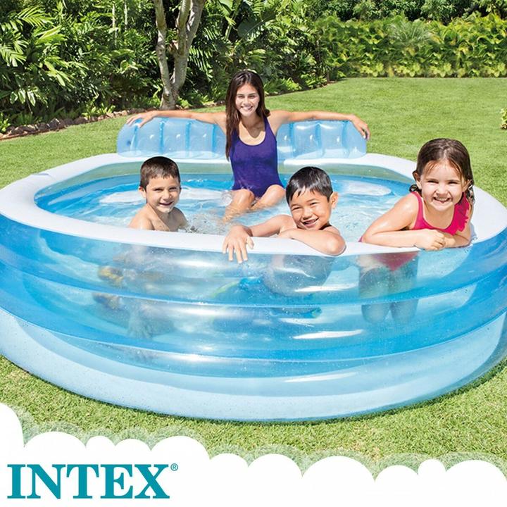 Produktbild Intex Aufblasbarer Pool Sessel Blau Weiss 590 L 229 x 79 x 218 cm (2 Stück)