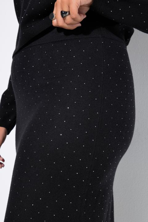 Produktbild Studio Untold Midirock, Slim Shape, Glitzernieten, Elastikbund (54)