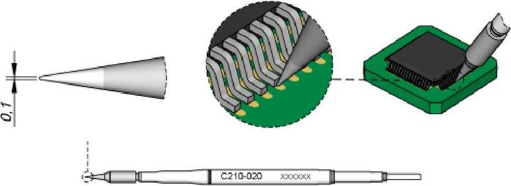 Produktbild JBC Lötspitze Rund Ø 0.1 mm (Lötspitze)