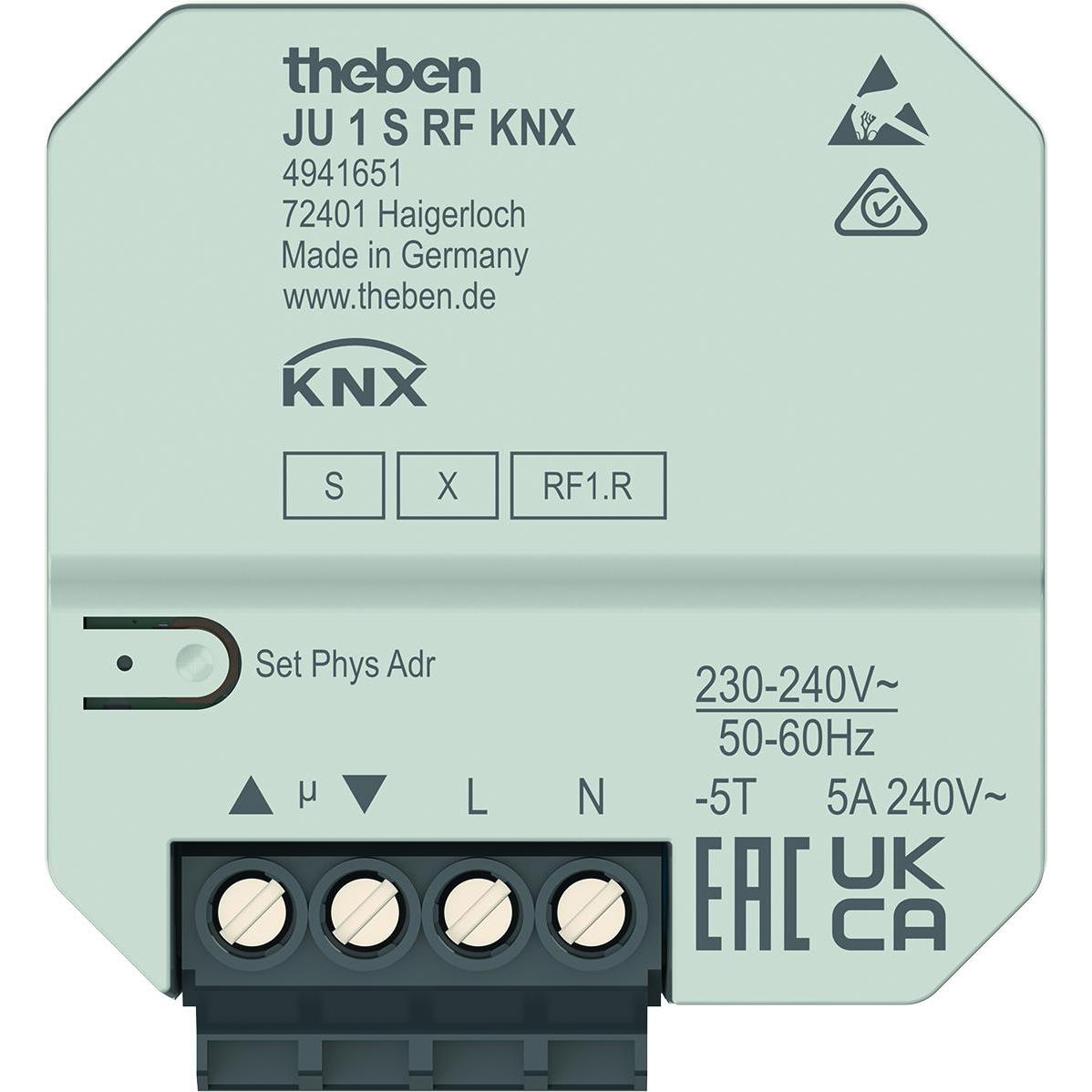 Theben, Attuatore, Ju 1 S Rf Knx (Attuatore per otturatore)