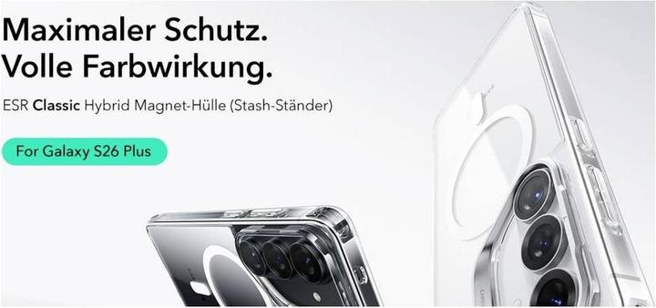 Actual product image ESR - Classic Hybrid HaloLock Kickstand - Samsung Galaxy S26 Plus - Clear (Samsung Galaxy S26, Samsung Galaxy S26+)