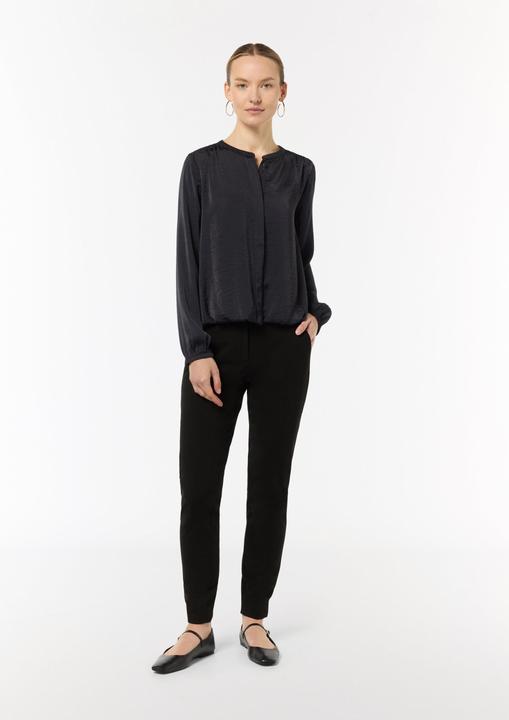 Image du produit Comma Bluse Satinblusenjacke mit gerafftem Bund (32)