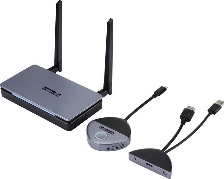 SpeaKa Professional SP-TR-500 USB-C® Funkübertragung (Set) 30 m 5 GHz, 2.4 GHz 1 (30 m, HDMI 1)