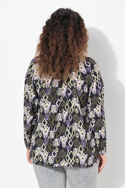 Produktbild Ulla Popken Bluse, Quastenband, Rundhals, Langarm (46, 48)