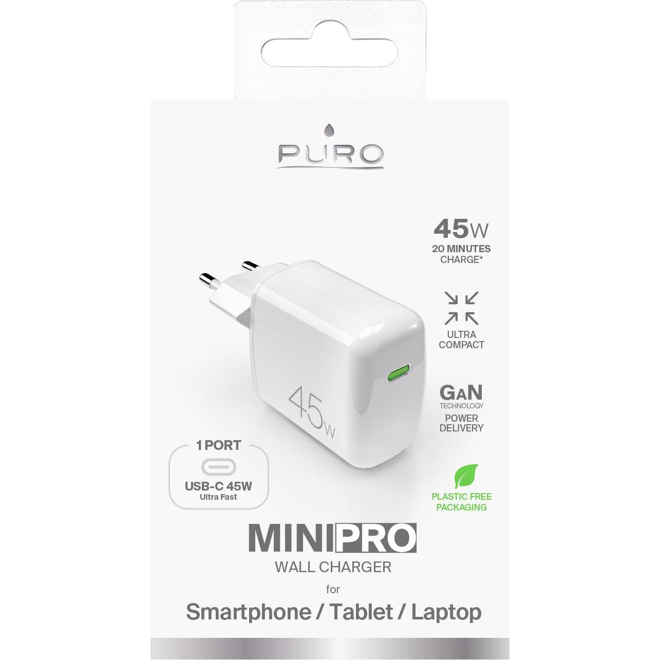 Thumbnail - Puro Ladegerät (45 W), USB Ladegerät, Weiss
