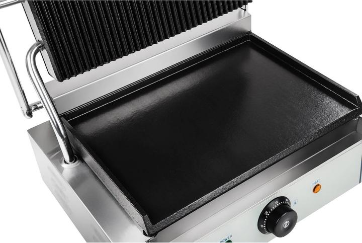 Image du produit Royal Catering Machine à panini - Plaque supérieure rainurée - 2 200 W