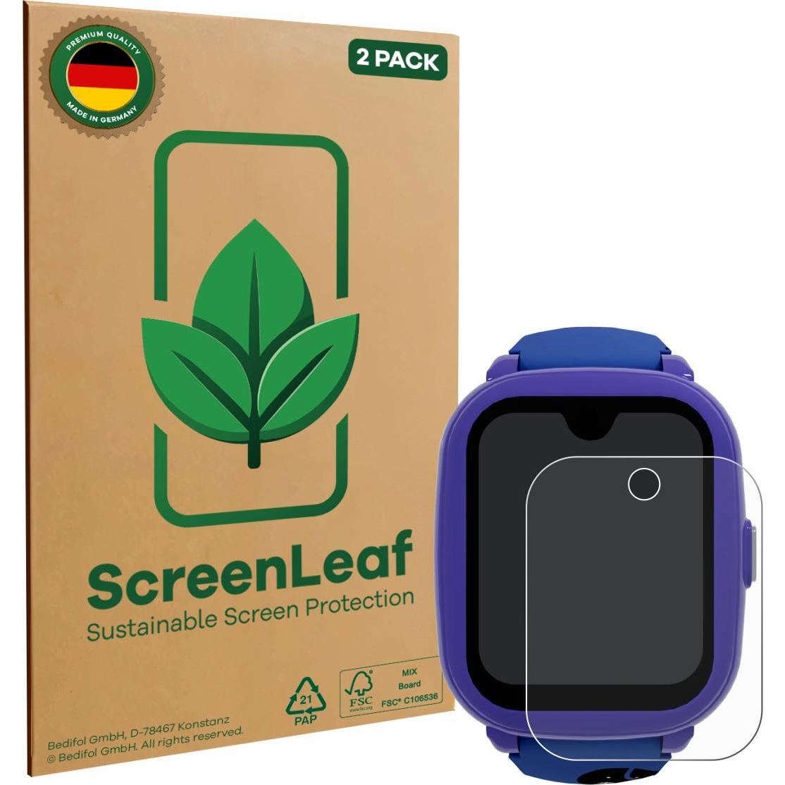 ScreenLeaf Film de protection d'écran, Protection d'écran Écologique, Clear, Anti-Rayures, Film de protection pour smartwatch, Transparent