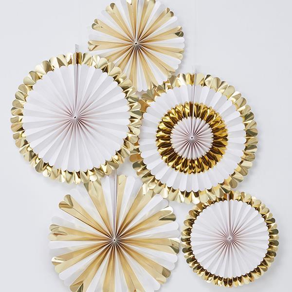 Actual product image Ginger Ray Eventails dorés Glamour (5 pcs.)