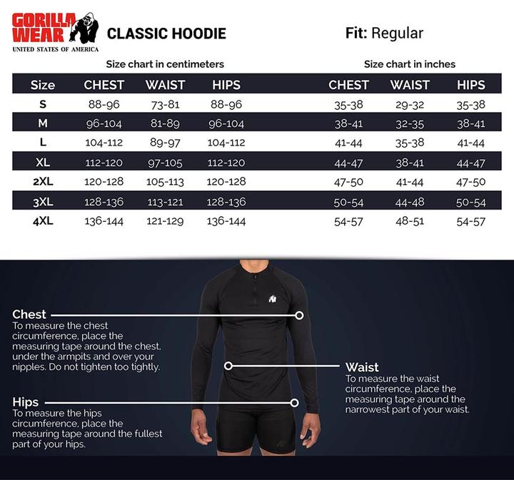 Produktbild Gorilla Wear Classic Hoodie Schwarz (S)