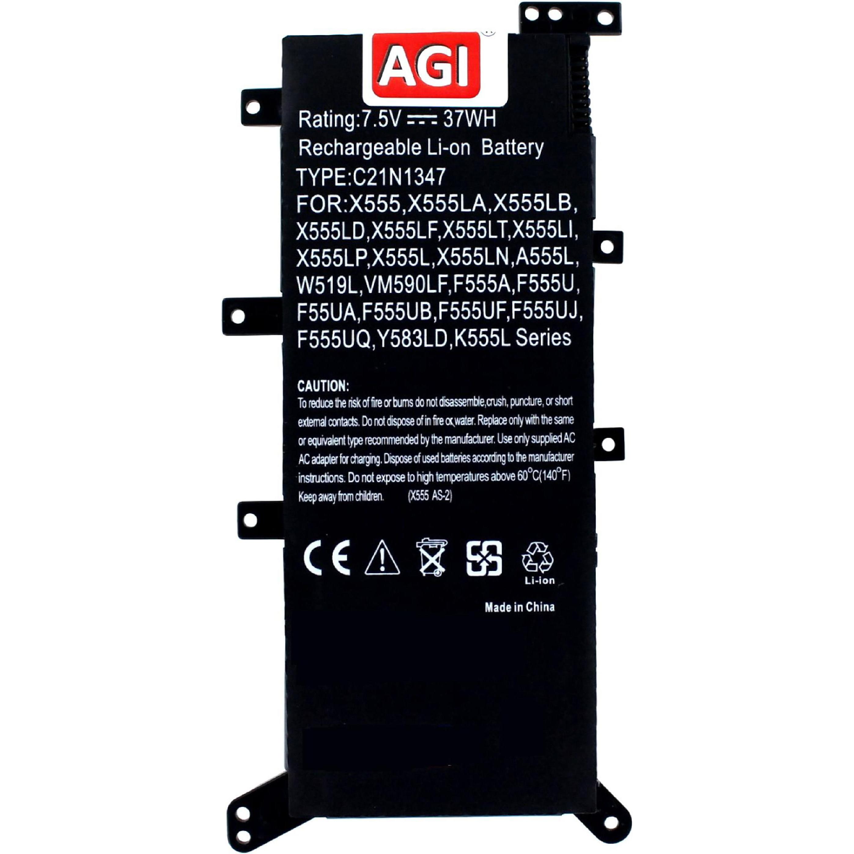 AGI Akku kompatibel mit Asus F51 - Akku - 4.800 mAh (4800 mAh), Notebook Akku, Schwarz