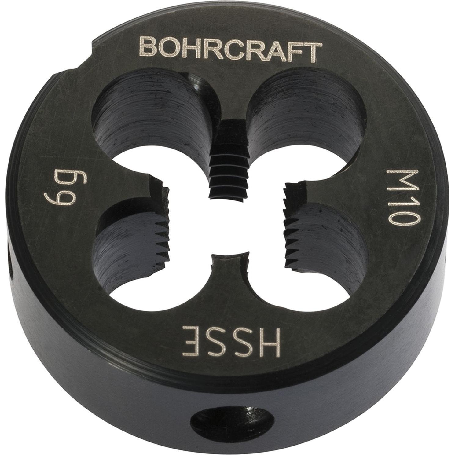 Bohrcraft, Gewindeschneider + Gewindebohrer, Schneideisen DIN EN 22568 6G HSS-ECo5 metrisches Gewinde M 10