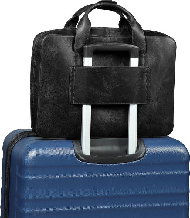 Produktbild Only-Bags.Store Top-Grain-Leder-Reise-16-Zoll-Laptoptasche, Aktentasche, Umhängetasche, Portfolio, Notebook (16")