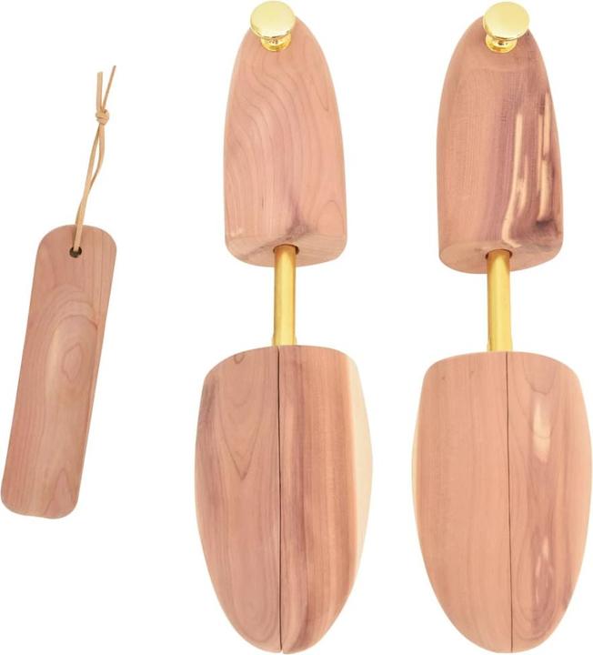 Actual product image vidaXL Shoe tree with shoehorn EU 44-45 Cedar (45, 2 x)