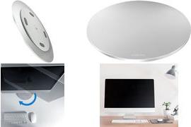 Produktbild LogiLink Drehbarer Monitorständer, Aluminium Tragkraft: 5 kg, 360 Grad Rotation für richtigen Blick
