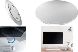 Image du produit LogiLink Support de moniteur rotatif, capacité de charge en aluminium : 5 kg, rotation de 360 degrés pour un