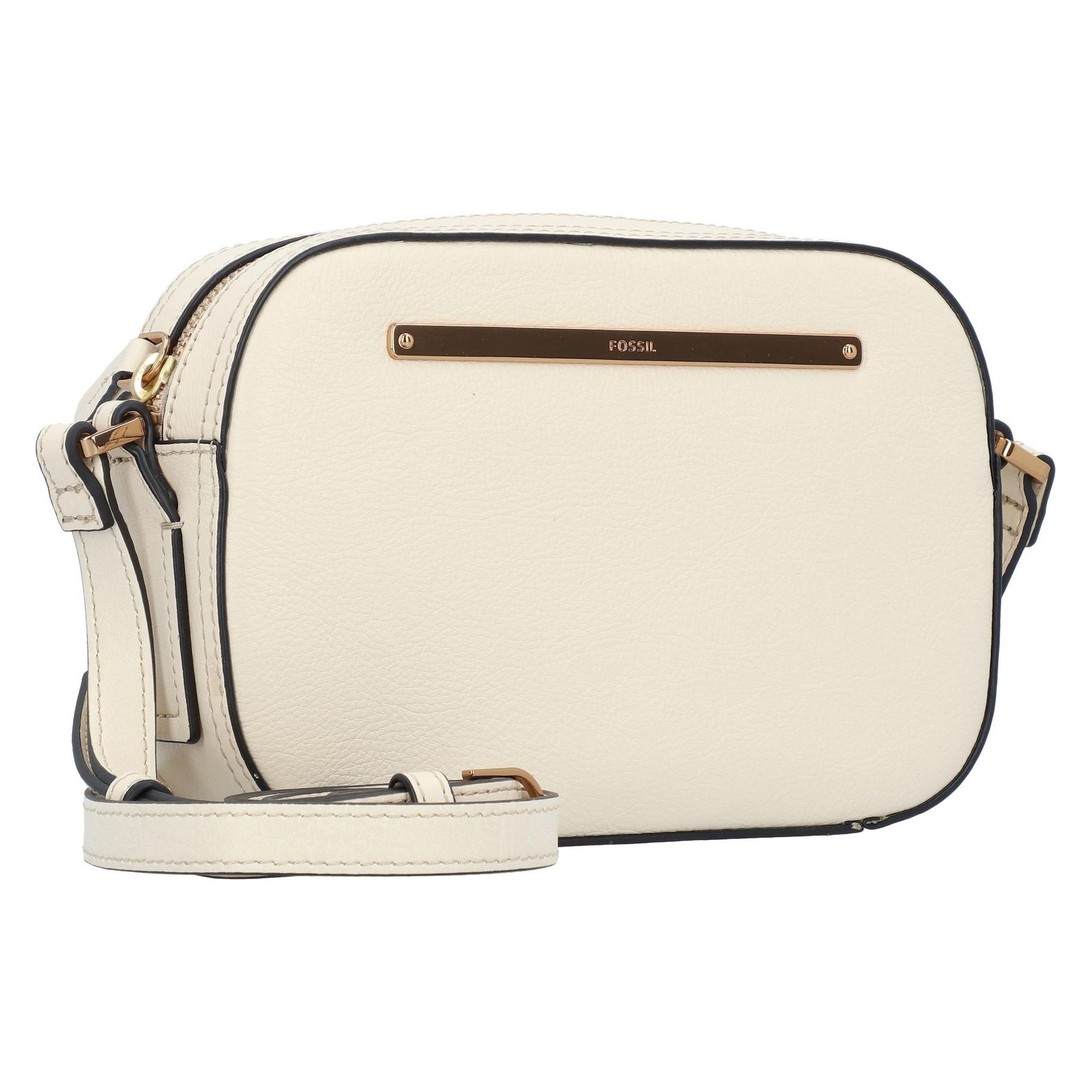 Fossil, Damen, Handtasche, Liza Umhängetasche Leder 20 Cm, Beige, Weiss