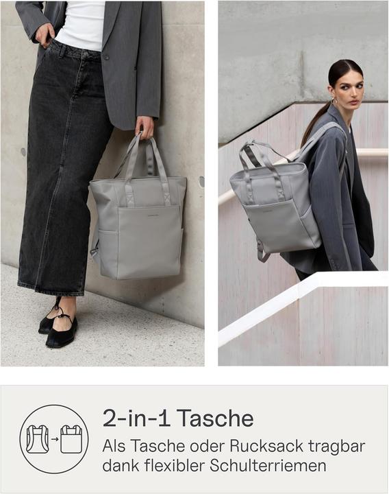 Produktbild Kapten & Son Laptoprugzak / Rugtas / Luiertas 15 Inch Vegan Lindby Grijs (18 l)