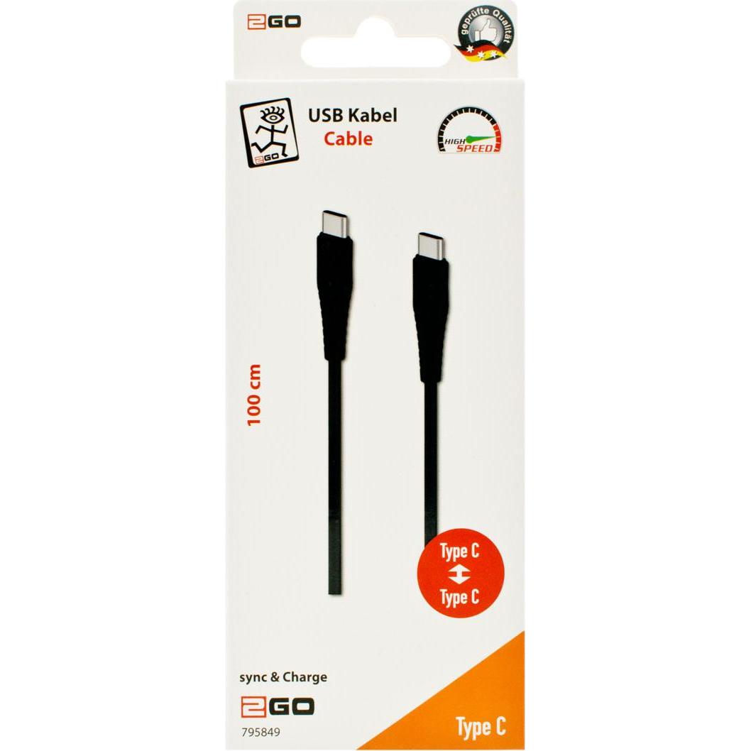 Thumbnail - 2GO 795849 USB Kabel USB 3.2 Gen 1 (3.1 Gen 1) USB C (1 m, USB 3.2 Gen 1), USB Kabel
