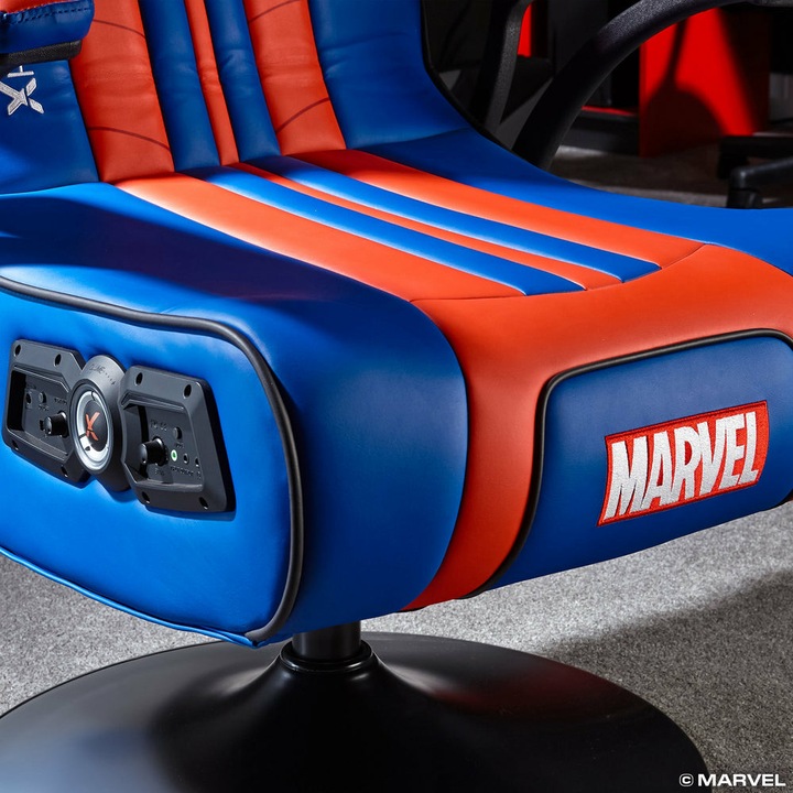 Actual product image X Rocker Fauteuil à piédestal Audio 2.1 Elite Marvel officiel Spider-Man