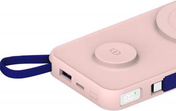 Produktbild 3MK Powerbank PastelUp 10,000mAh 22.5W z Magsafe + ładowanie Apple Watch różowy (10000 mAh, 22.50 W, 37 Wh)