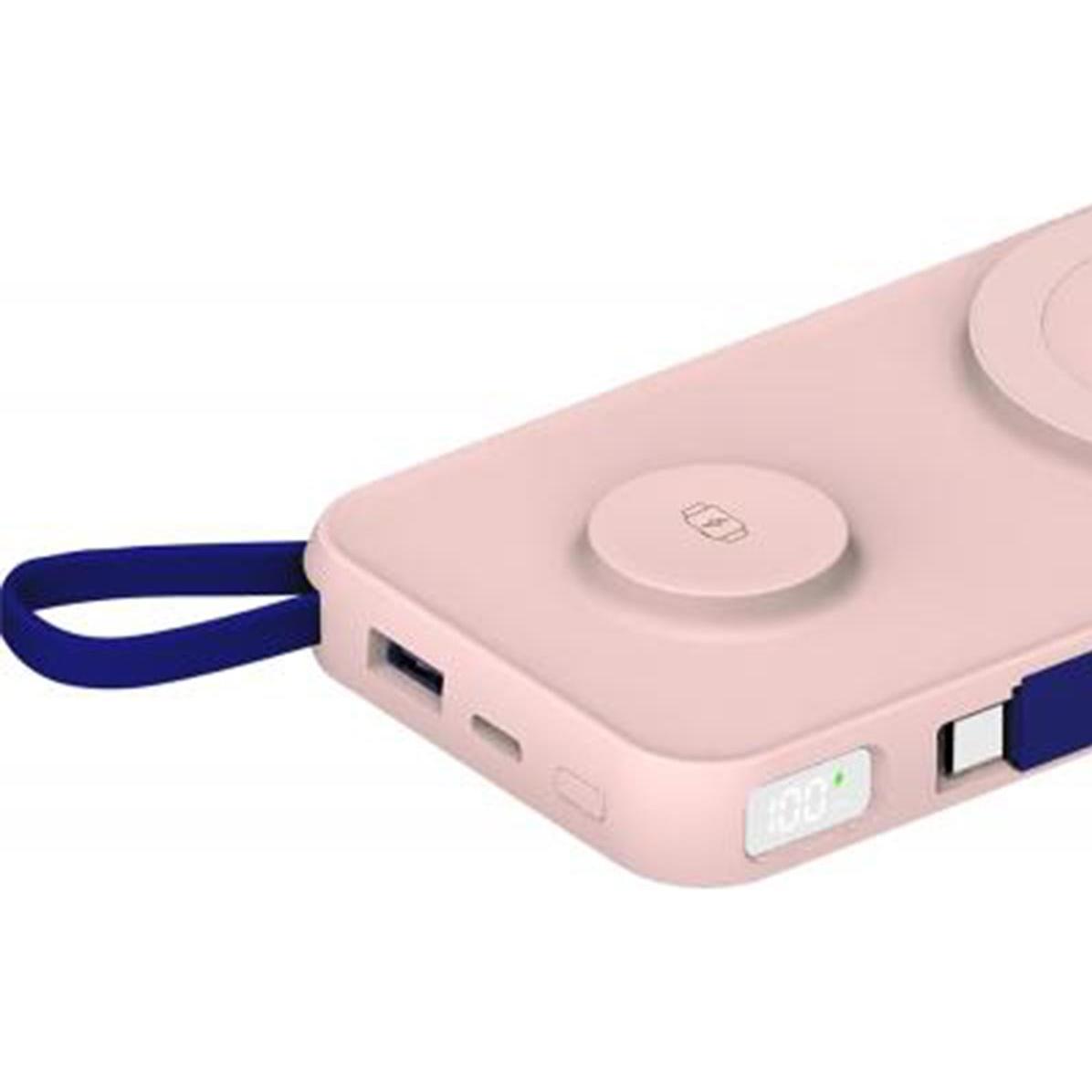Thumbnail - 3MK Powerbank PastelUp 10,000mAh 22.5W z Magsafe + ładowanie Apple Watch różowy (10000 mAh, 22.50 W, 22.50 Wh), Powerban...