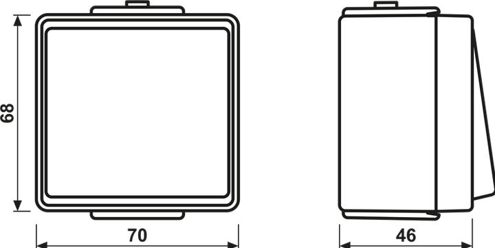 Actual product image Jung Polykontakt Rocker switch surface-mounted, with marking I 0, Off 2-pole, grey
