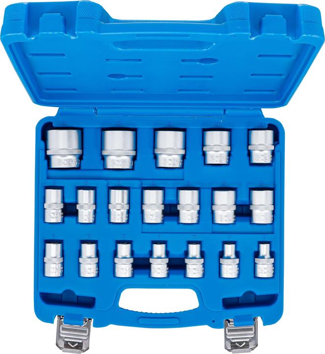Immagine prodotto BGS Serie di bussole, esagonali 12,5 mm (1/2") 8 - 32 mm 19 pz. (32 mm, 19 mm, 12 mm, 24 mm, 14 mm, 22 mm, 16 mm, 23 mm, 10 mm, 21 mm, 18 mm, 27 mm, 31 mm, 17 mm, 11 mm, 15 mm, 26 mm, 30 mm, 8 mm, 28 mm, 9 mm, 29 mm, 13 mm, 20 mm, 25 mm)